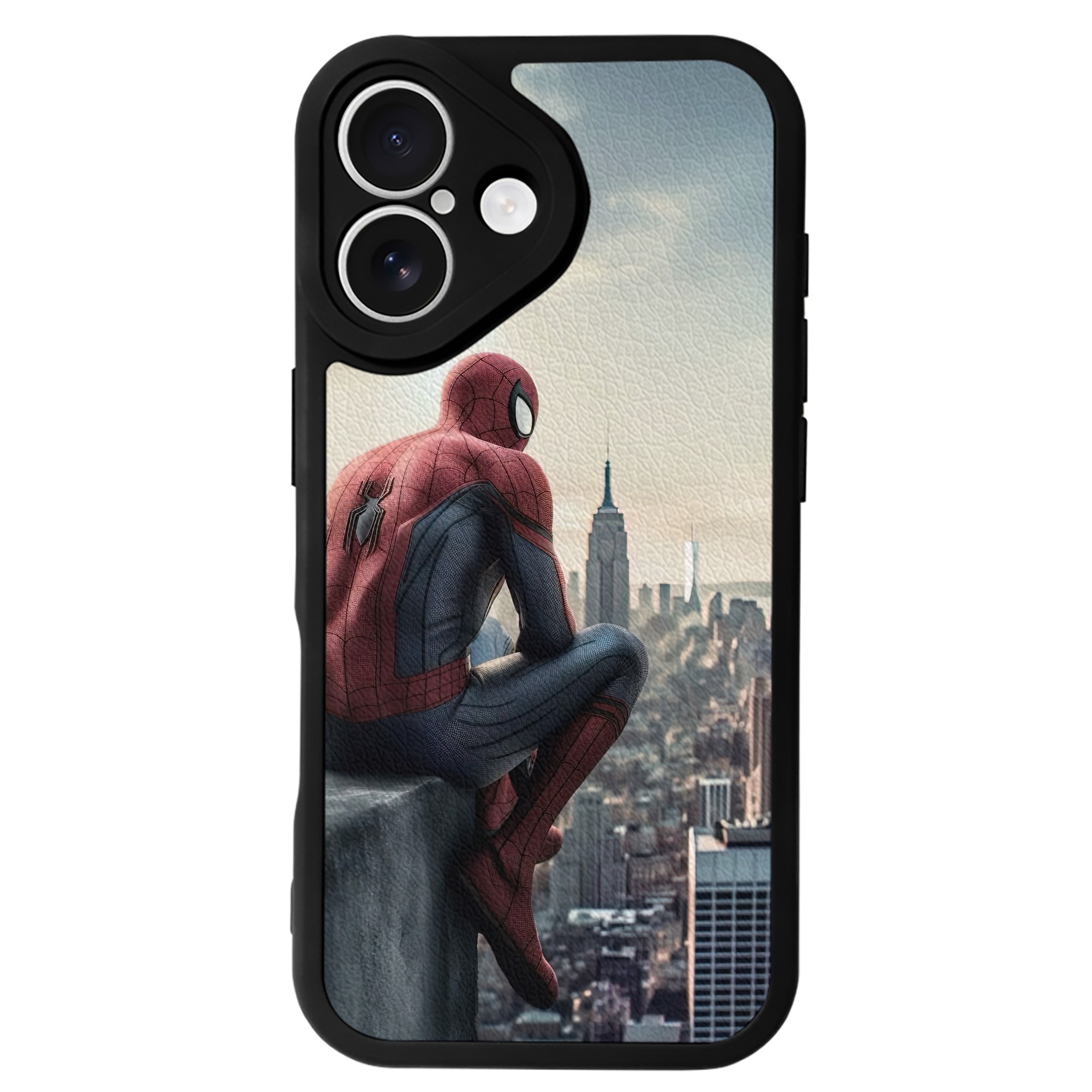 Spider Man スパイダーマン 【iPhone 16シリーズ対応】シリコンスマホケース（レザー調） 材質：シリコン